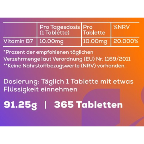 Biotin trägt zur Erhaltung normaler Haut bei
100% Vegan und ohne künstliche Konservierungsstoffe.